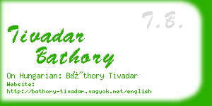 tivadar bathory business card